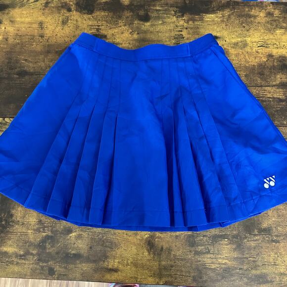 Yonex blue tennis skirt size 67 XXS japanese zip up pleated preppy academia - Picture 1 of 10